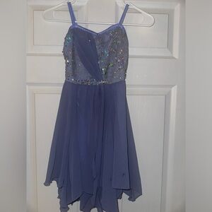 Costume Gallery purple flowy dance costume